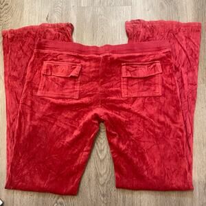 Vintage red juicy couture lowrise flare tracksuit pants